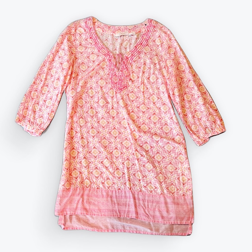 LOGG Pink Floral Tunic Dress or Coverup Size Small